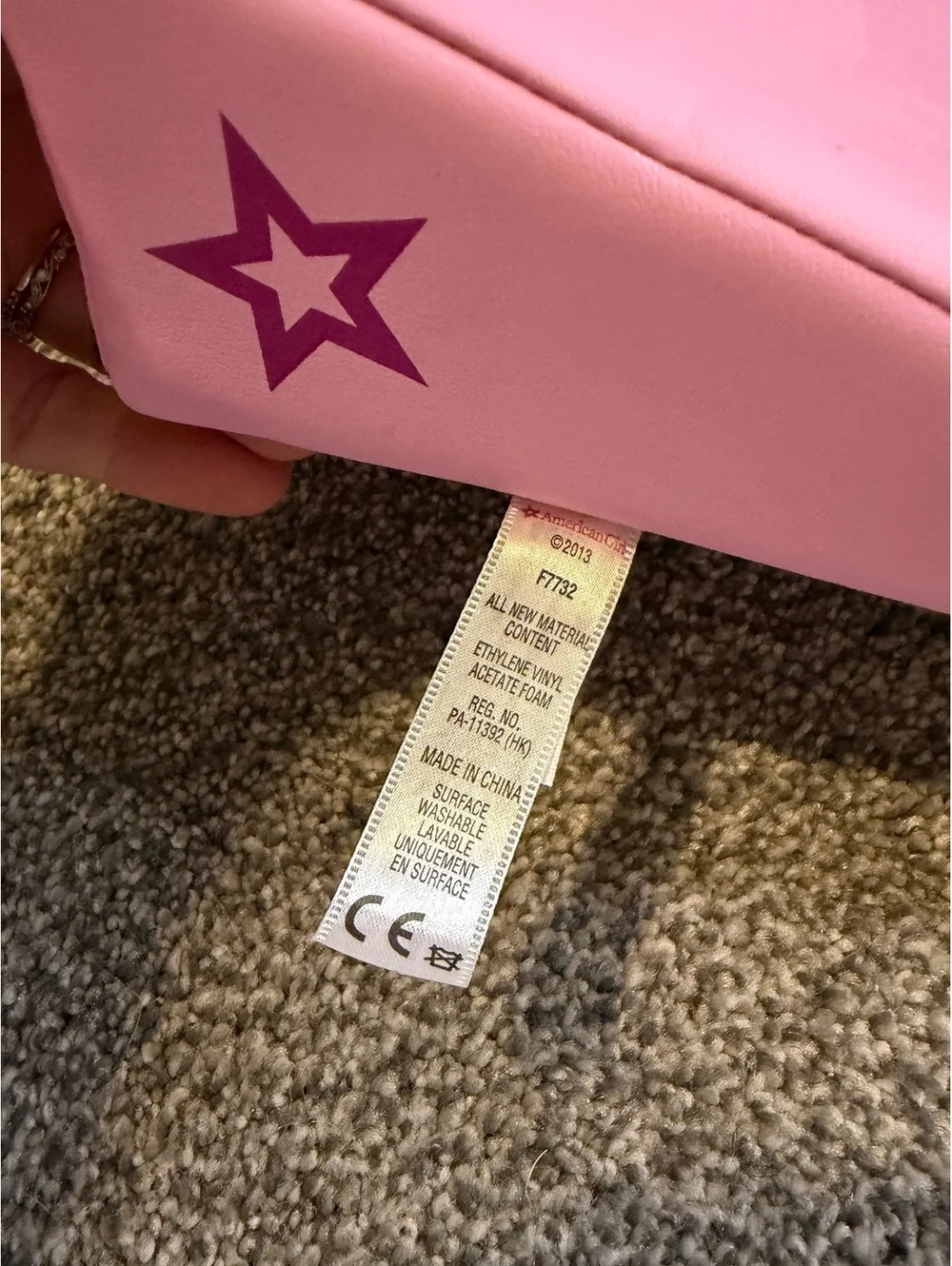 American Girl Pink Gymnastics Balance Beam & Gymnastics Wedge for Dolls